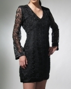 Women's Dress Black Macrame Lace 100468 Black Women's Dress Black Macrame Lace 100468 Black